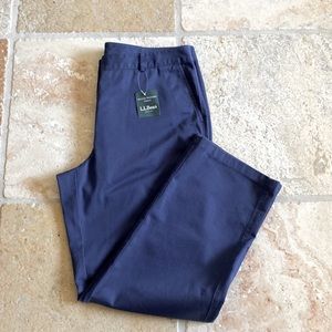 LL Bean NWT Women's Blue Wrinkle Resistant Cotton Pants. Favorite fit, Size 14R